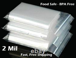 Assorted Clear Top Lock Seal Plastic Bags 2Mil Jewelry Pill Zip Baggies 2 Mil