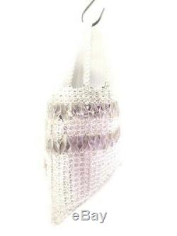 Auth ANTEPRIMA Clear Pink Plastic Leather Tote Bag