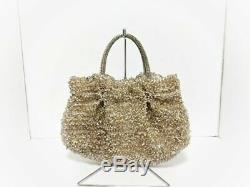 Auth ANTEPRIMA Wire Bag Beige Silver Clear Wire Plastic Tote Bag