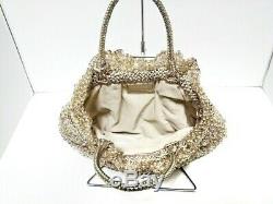 Auth ANTEPRIMA Wire Bag Beige Silver Clear Wire Plastic Tote Bag