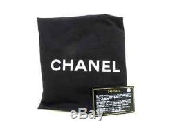 Auth CHANEL A94646 Black Green Clear Tweeds Plastic Tote Bag