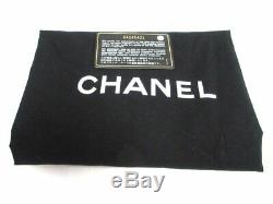 Auth CHANEL Black Green Clear Tweeds Plastic Tote Bag