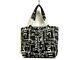 Auth Chanel By Sea Line Black White Clear Cotton Plastic Tote Bag