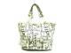Auth Chanel By Sea Line Ivory Navy Clear Cotton Plastic Tote Bag