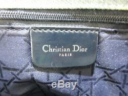 Auth ChristianDior Lady Dior Light Blue Clear Denim Plastic Tote Bag