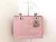 Auth Christiandior Lady Dior Pink Clear Nylon Plastic Handbag