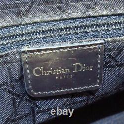 Auth DIOR/ChristianDior Lady Dior Medium Bag Light Blue Clear Denim Handbag