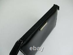 Auth GUCCI Logos Leather PVC Clear Clutch Bag Purse Black Italy 21357bkac
