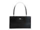 Auth Gucci Logo Shoulder Handbag Black/clear/goldtone Leather/plastic E42244