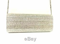 Auth JIMMY CHOO Clear Gold Silver Plastic Shoulder Bag
