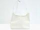 Auth Prada White Clear Leather Plastic Shoulder Bag