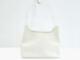 Auth Prada White Clear Leather Plastic Shoulder Bag