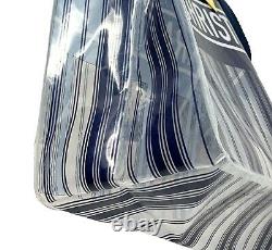 Authentic Christian Dior Logo Book Tote Plastic Bag Clear Bag Dark Blue White