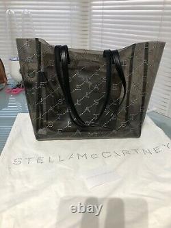 BNWT Stella McCartney Logo Grey Clear Plastic Large Shopper Bag, Dust Bag & Card