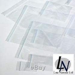 BRAND NEW Resealable Grip Seal Bags Self Resealable Grip Poly Plastic Clear Bags