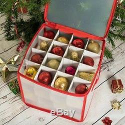 Bauble Storage Box Christmas Xmas Tree Decoration Organiser 64 Baubles Decor Bag