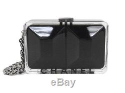 Beautiful CHANEL chain strap clear clutch bag plastic 20170530 20836