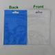 Blue/clear Zip Lock With Hang Hole Plastic Packaging Bag Electronic Accessories