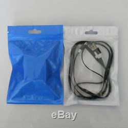 Blue/Clear Zip Lock with Hang Hole Plastic Packaging Bag Electronic Accessories