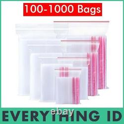Bulk Resealable Zip Lock Pe Clear Food Grade Plastic Bags Small Large Ziplock