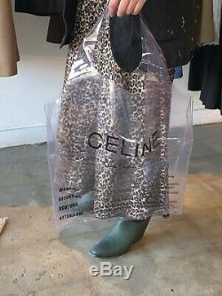 CELINE Clear Transparent PVC Plastic Shopper Shopping Grocery Large Tote Bag