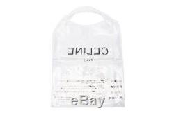 CELINE tote bag plastic clear back clutch leather solo black 471 85029