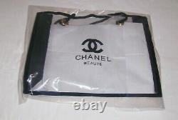 CHANEL BLACK CLEAR TOTE women VIP BEAUTE PURSE HANDBAG MAKE-UP COSMETIC GIFT BAG