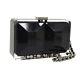 Chanel Cc Logos Clutch Party Bag 9606609 Black Clear Plastic Leather 04349