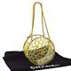 Chanel Coco Mark Chain Shoulder Hand Bag Plastic Gold Clear Party Used Rare
