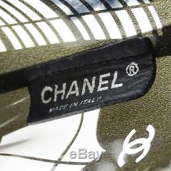 CHANEL Hand bag Plastic chain Vinyl Clear Black 804