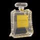 Chanel Perfume Bottle Motif Chain Shoulder Bag Clear Gold Plastic Ak43051