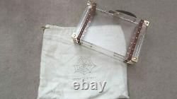 CHARLOTTE OLYMPIA Clear Perspex Leather Handle Box Clutch Bag