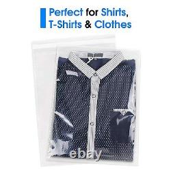 CLEAR GARMENT CELLO T-SHIRT BAGS- Self Seal Plastic Polythene Clothing Bags UK