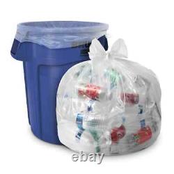 CLEAR Refuse Sacks Strong Polythene Bin Liners Waste Rubbish Bags18x29x39