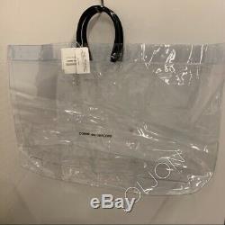 COMME DES GARCONS GOOD DESIGN SHOP Clear PVC Shopper Tote Bag DEADSTOCK RARE CDG