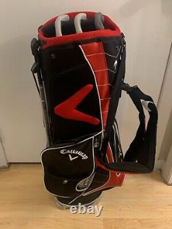 Callaway Xtt Golf Stand Bag Celebrity Pro-am Blk/red/wht With Cover Exc. Clean