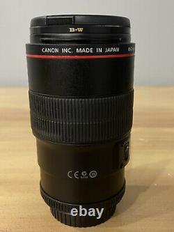Canon EF 100mm F/2.8L Macro IS USM Lens Clean with Bag Extras