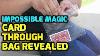 Card Through Plastic Bag Magic Tutorial