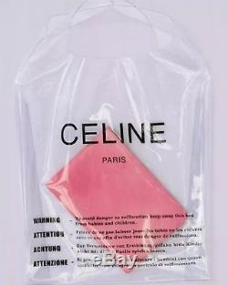 Celine Plastic Clear Bag And Clutch In Pink Philo Ss 2018 Ultra Limited New