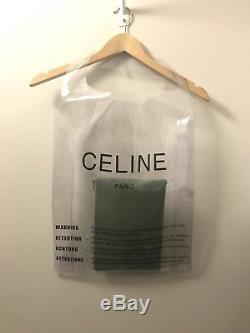 Celine SS 2018 Clear Plastic Shopping Bag With Green/Blue Zip Pouch Wallet