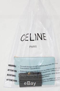 Celine Spring Summer 2018 Clear Plastic Shopping Bag With Mint Zip Pouch Wallet