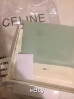 Celine Spring Summer 2018 Clear Plastic Shopping Bag With Mint Zip Pouch Wallet