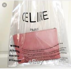 Celine Spring Summer 2018 Clear Plastic Shopping Bag With Pink Zip Pouch Wallet