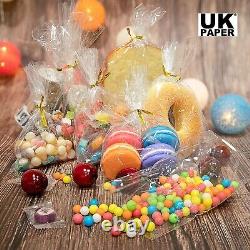 Cellophane Gift Plastic Bags Pack Large Medium Small for Cookies Sweets Presents