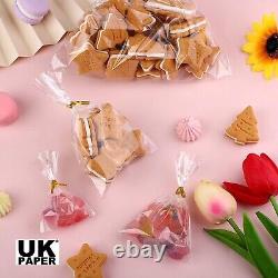 Cellophane Gift Plastic Bags Pack Large Medium Small for Cookies Sweets Presents