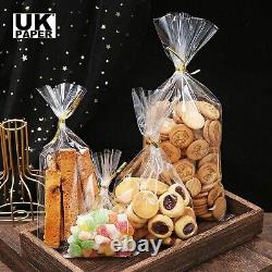 Cellophane Gift Plastic Bags Pack Large Medium Small for Cookies Sweets Presents