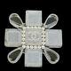 Chanel Auth Pin Brooch Rhinestone Clear Plastic 04a 30be102