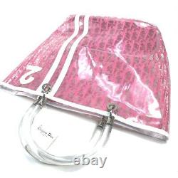 Christian Dior Trotter Plastic Bags Handbag Vinyl Razor Women'S Clear