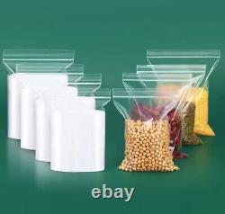 Clear 2mil Reclosable Zipper Poly Bags Self Seal Plastic Poly Bags MANY Sizes