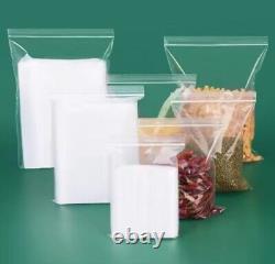 Clear 2mil Reclosable Zipper Poly Bags Self Seal Plastic Poly Bags MANY Sizes